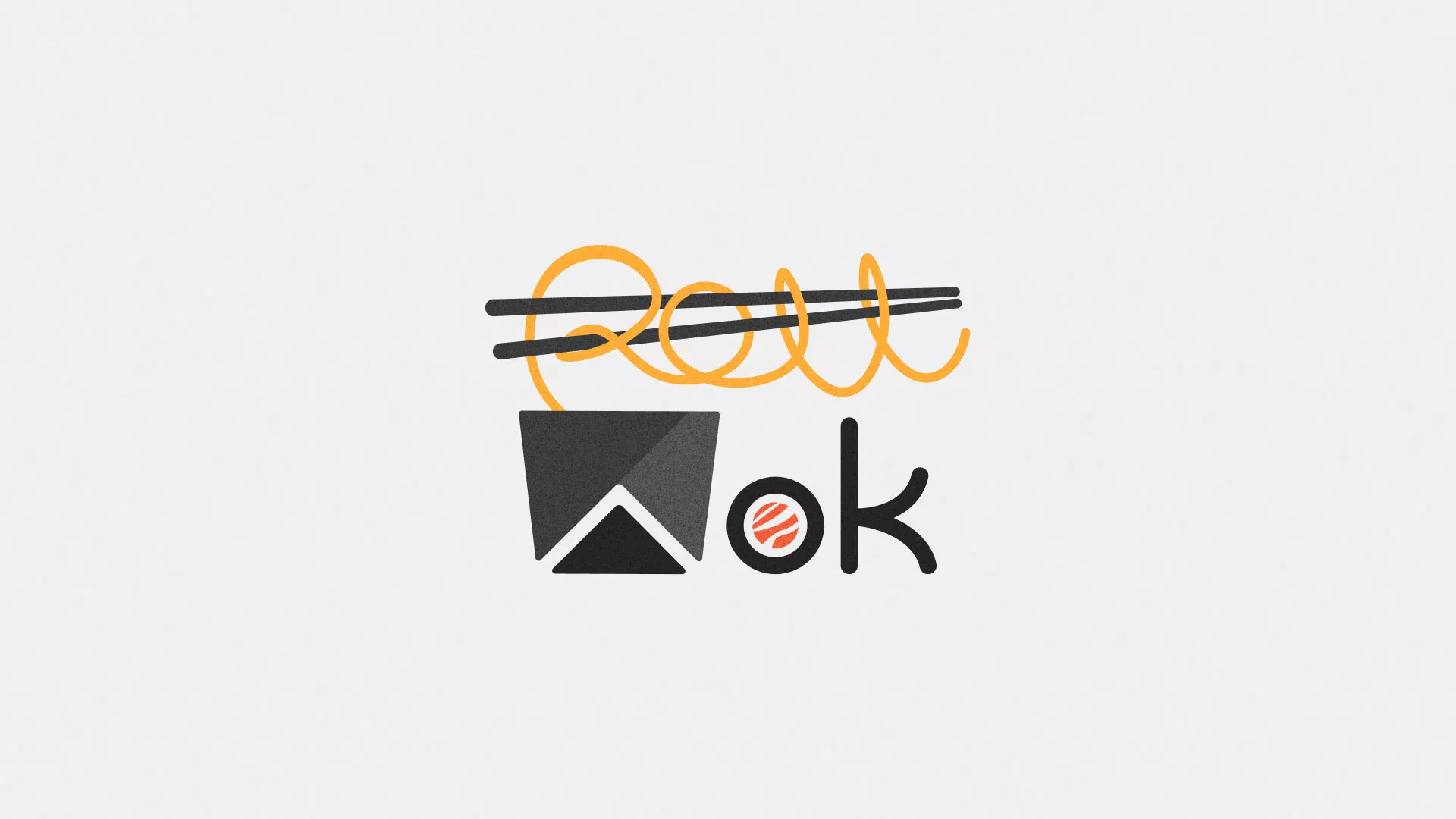 Разработка логотипа суши-бара «Roll Wok Club» в Краснотурьинске